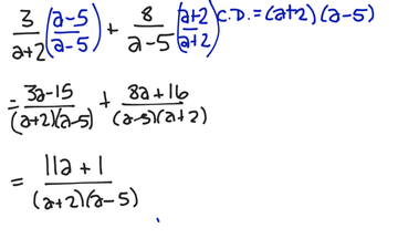Adding And Subtracting Rational Expressions 