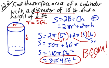 Section 12.2 Surface Area Of Cylinder
