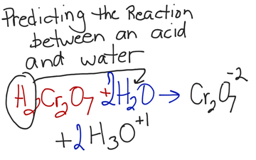 Predicting The Reaction Between An Acid And Water