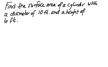 Section 12.2 Surface Area Of A Cylinder