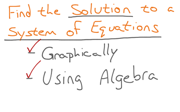 Solving A Linear System Of Equations