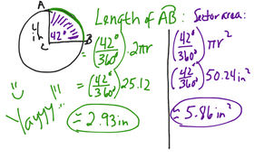 Area, Circumference, Arc Length, Area Sector