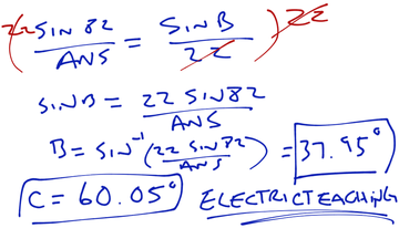 Solve Triangle Law of Cosines and Sines