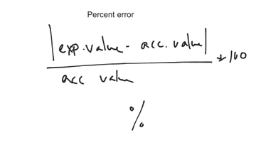 Accuracy, Precision, And % Error