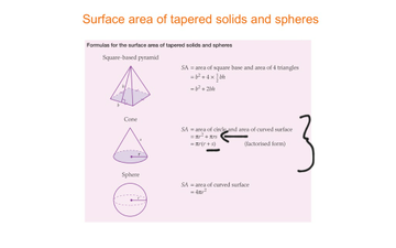 Surface Area Of Tapered Solids And Spheres | Educreations - LessonPaths