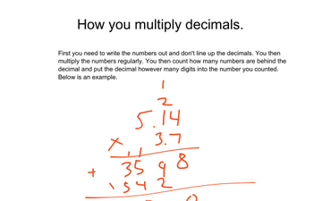 Multiplying Decimals | Educreations