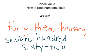 Place Value Reading A Number Aloud | Educreations